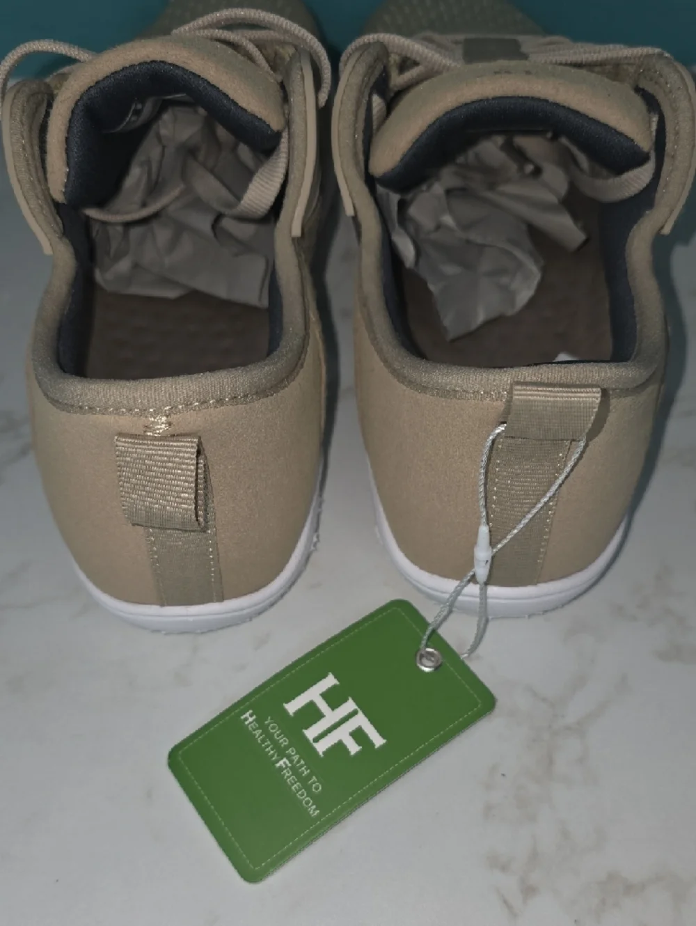 HF Women’s Athletic Sneakers in Beige - Picture 6 of 10